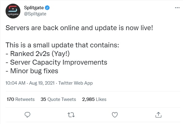 2v2 ranked update comes to Splitgate